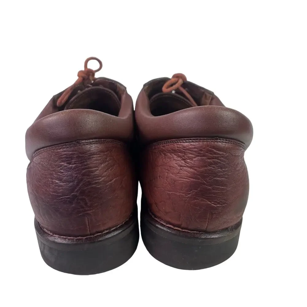 TAUER & JOHNSON Shoes Oxford Mens 12 Brown Handcrafted Leather Lace Up